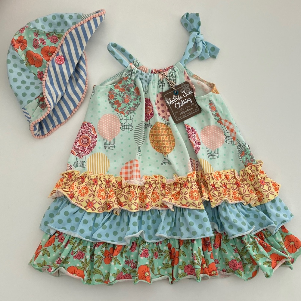 Matilda Jane Dress/Hat (size 2)